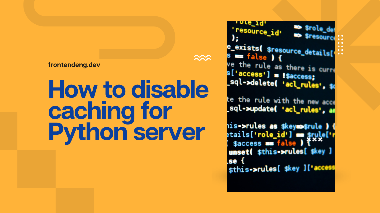 How to disable cache for python http server