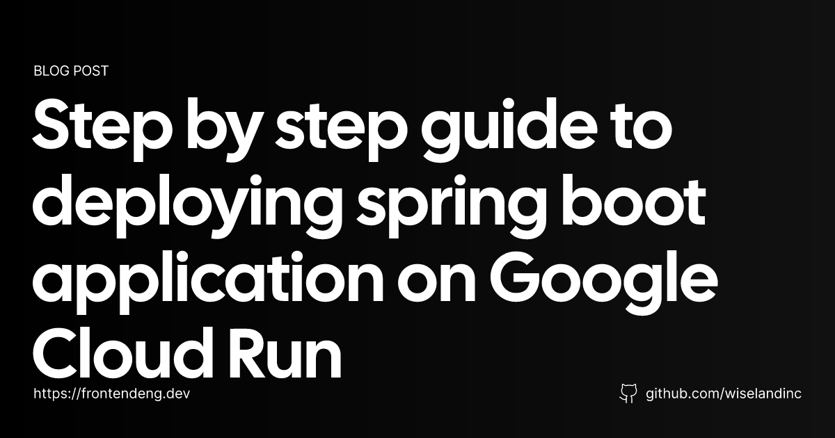 Spring boot google cloud cheap